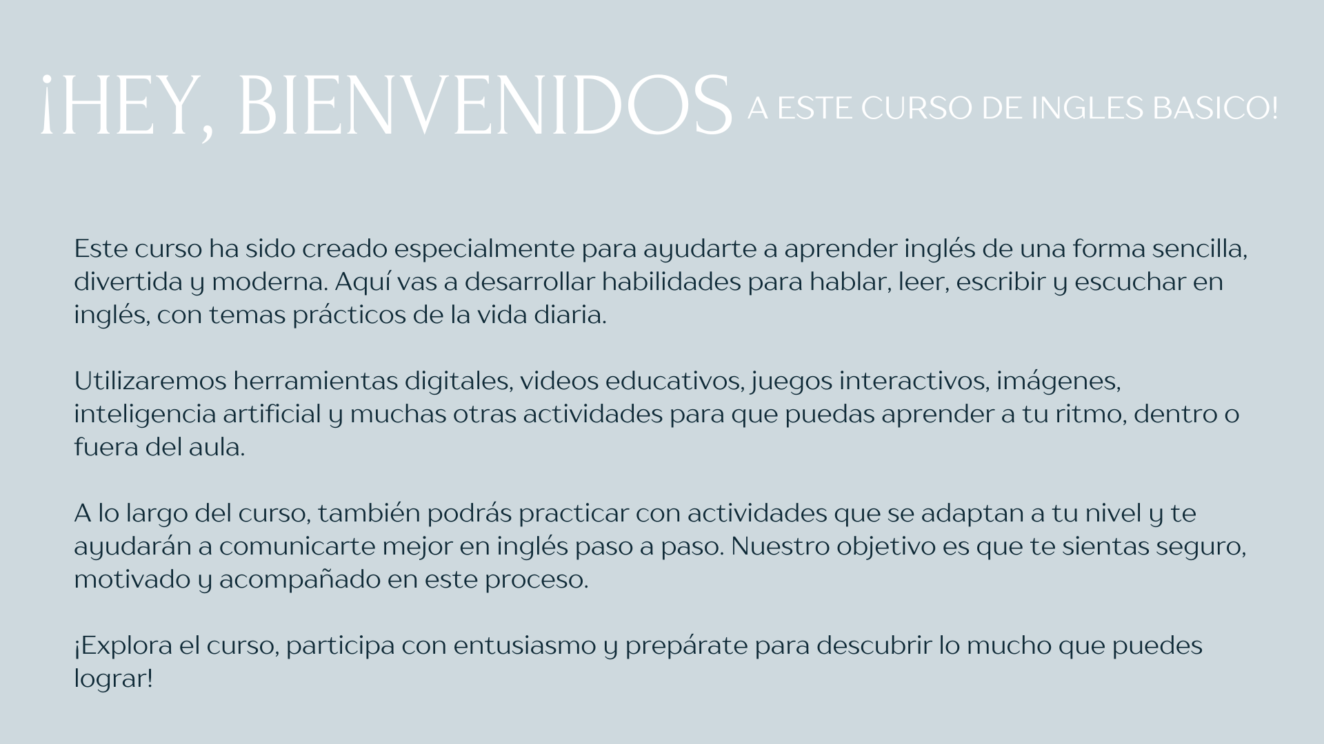 WELCOME 